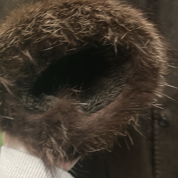 Genuine Suede and Fox Winter Coat - Picture 13 of 17